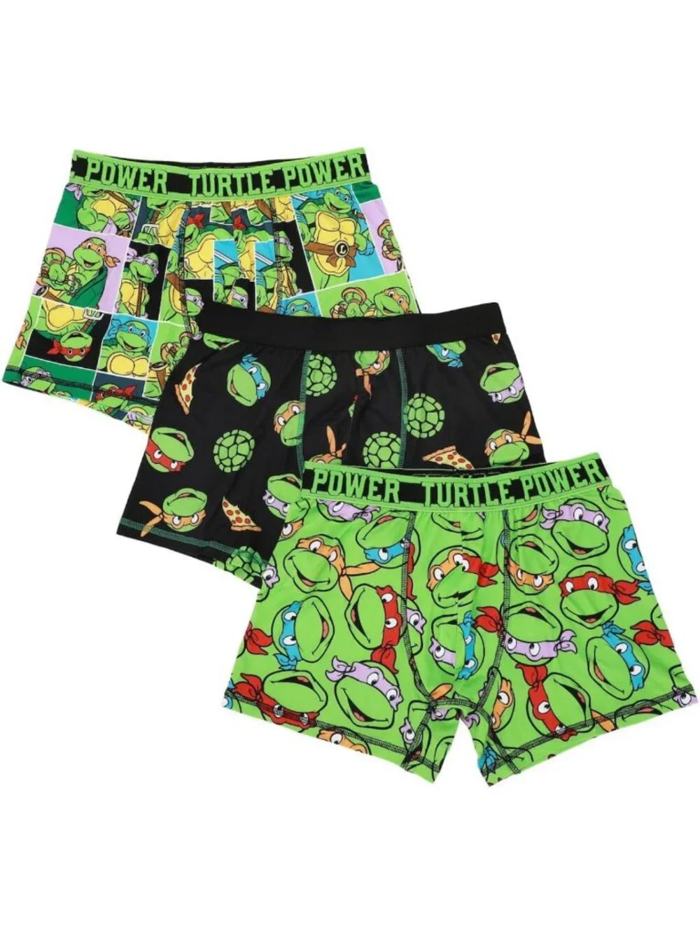 3-Pack Men's Boxer Briefs with Teenage Mutant Ninja Turtles Character Prints